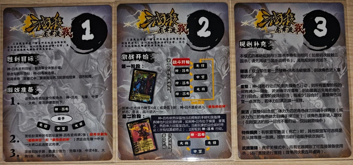 虎牢激战说明卡正面